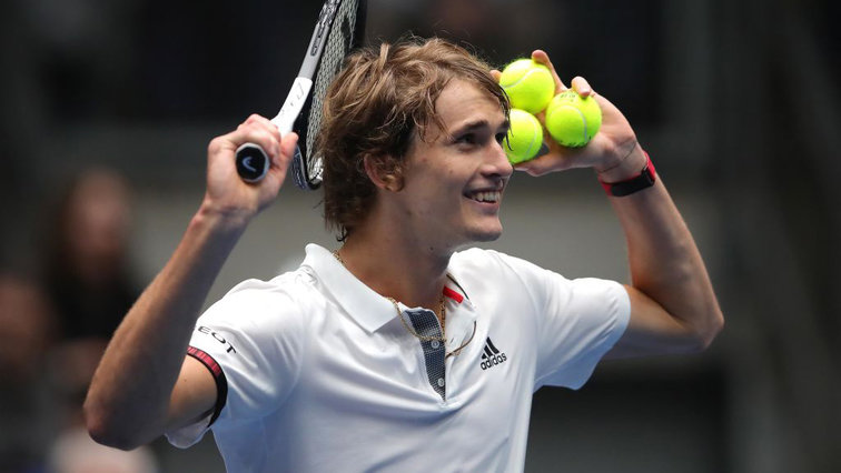 Alexander Zverev at his last Davis Cup appearance to date against Hungary in Frankfurt 2019