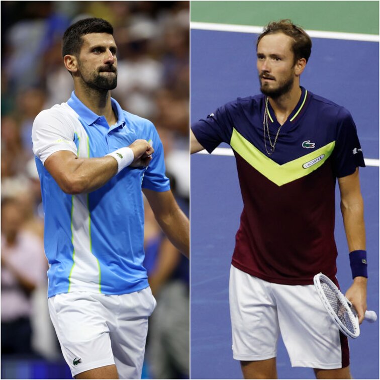 Novak Djokovic und Daniil Medvedev spielen um den Titel