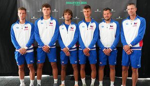 Das tschechische Davis-Cup-Team vor dem Treffen mit den USA im September