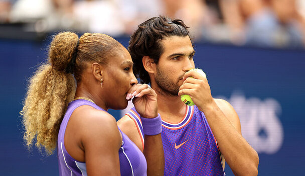 Serena Williams und Carlos Alcaraz begeisterten gemeinsam das Publikum.