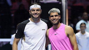 Taylor Fritz und Carlos Alcaraz zuletzt beim Six Kings Slam in Saudi-Arabien