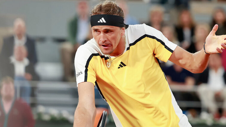 Alexander Zverev am Montag auf dem Court Philippe-Chatrier Alexander Zverev am Montag auf dem Court Philippe-Chatrier