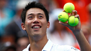 Kei Nishikori nach seinem Finaleinzug bei den US Open 2014