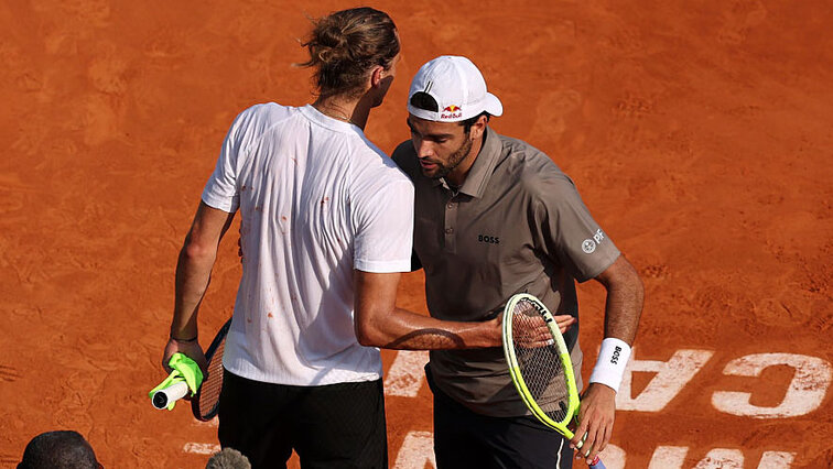Alexander Zverev und Matteo Berrettini im vergangenen Jahr in Monte-Carlo
