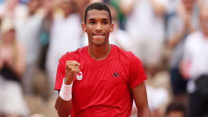 Mit dem Sieg gegen Daniil Medvedev steht Felix Auger-Aliassime im Viertelfinale bei Olympia. Getty Images