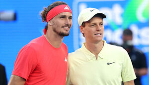 Alexander Zverev und Jannik Sinner vor dem Finale der Australian Open 2025