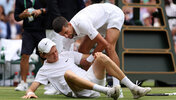 Novak Djokovic und Jannik Sinner in Wimbledon 2022