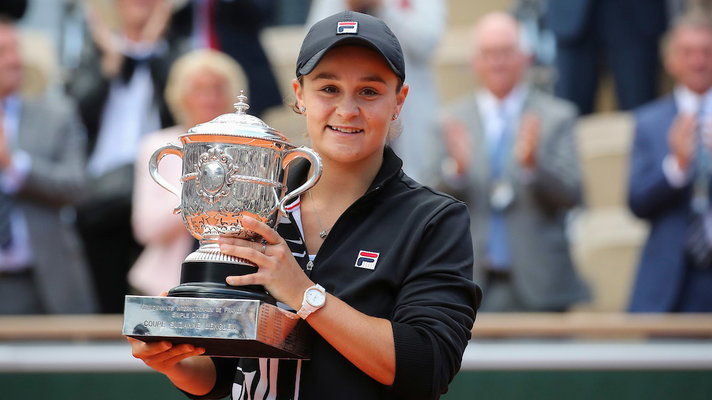4th place: Ashleigh Barty (78 matches, including 14 this season); current WTA rank: 1