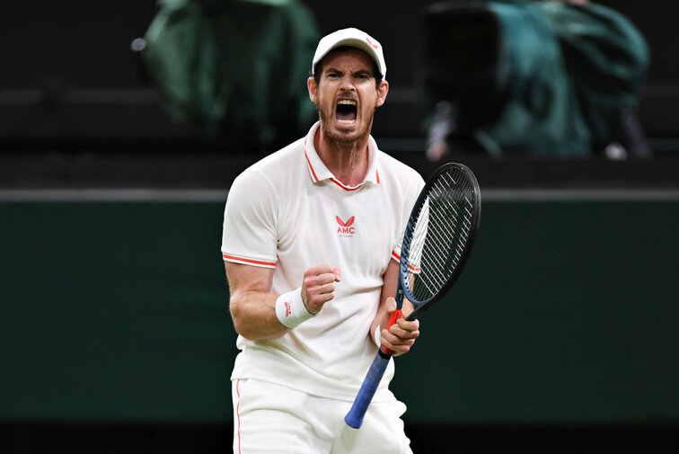 Andy Murray hatte am Mittwoch allen Grund zur Freude Andy Murray in Wimbledon