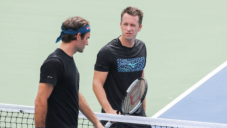 Roger Federer und Philipp Kohlschreiber machen sich für Dubai warm