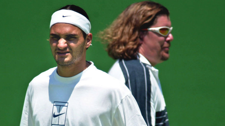 2003 together for the Wimbledon victory - Roger Federer and Peter Lundgren