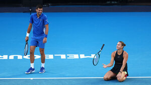 Novak Djokovic und Aryna Sabalenka sorgten im Mixed Double schön in der Vergangenheit für Furore