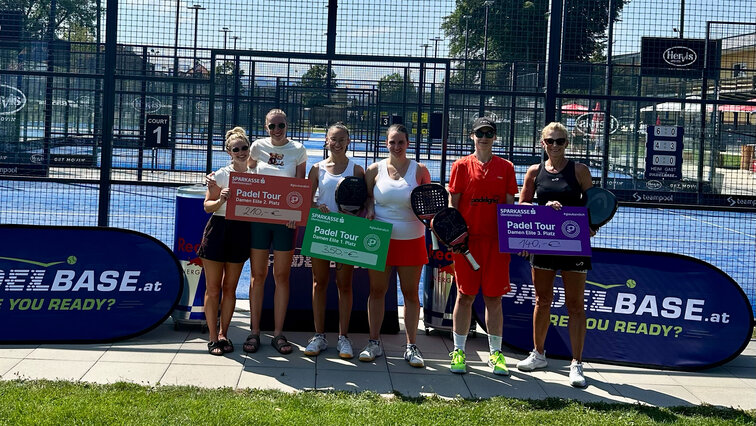 Die Siegerinnen bei der Padelbase Salzburg