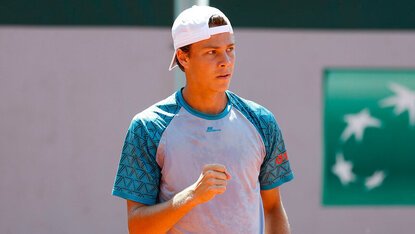 Joel Schwärzler bei den French Open im Frühjahr 2023 Joel Schwärzler bei den French Open im Frühjahr 2023