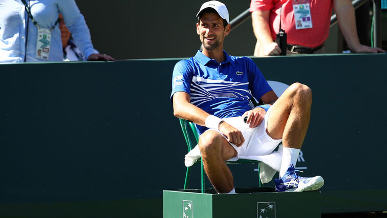Novak Djokovic - entspannt in Indian Wells 2019 Novak Djokovic - relaxed at Indian Wells 2019