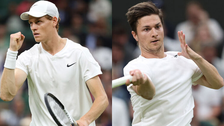 Jannik Sinner und Miomir Kecmanovic sind sich in Wimledon schon 2024 begegnet