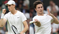 Jannik Sinner und Miomir Kecmanovic sind sich in Wimledon schon 2024 begegnet