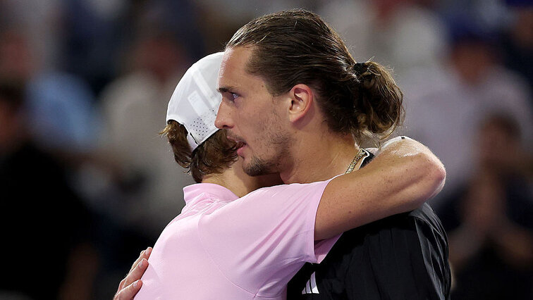 Jannik Sinner und Alexander Zverev zuletzt in Miami Jannik Sinner und Alexander Zverev zuletzt in Miami