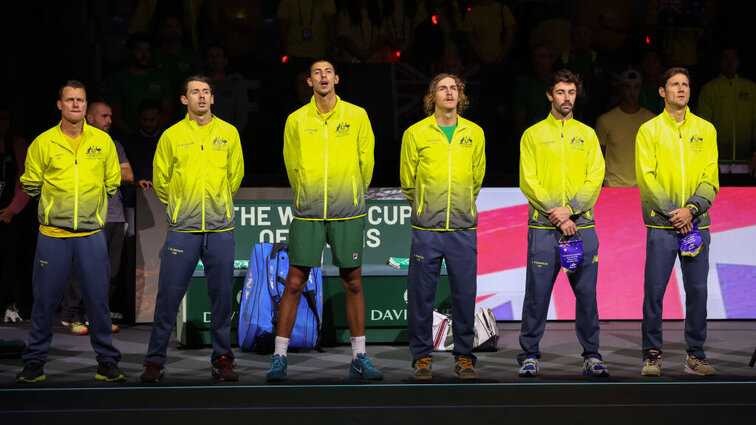 Das australische Team spielt am Sonntag um den Davis Cup.