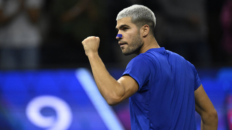 Carlos Alcaraz beim Laver Cup für Team Europe Carlos Alcaraz beim Laver Cup für Team Europe