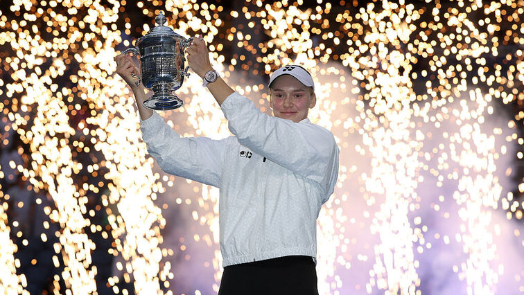 Elena Rybakina nach dem gewonnenen US Open-Finale