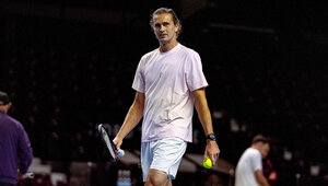 Alexander Zverev beim Training in der Wiener Stadthalle am Freitag