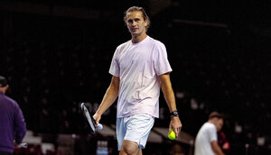 Alexander Zverev beim Training in der Wiener Stadthalle am Freitag