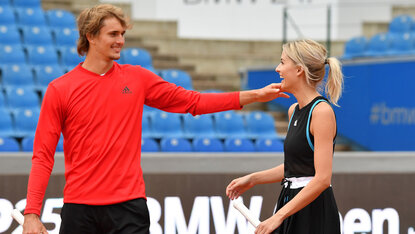 Alexander Zverev und Lena Gercke am Freitag in München