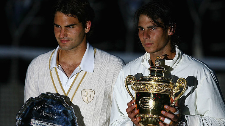 It was dark, the moon was shining bright ... Federer and Nadal 2008 in Wimbledon