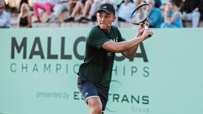 Justin Engel bei seiner letzten Rasenstation 2025 bei den Mallorca Championships Justin Engel bei seiner letzten Rasenstation 2025 bei den Mallorca Championships