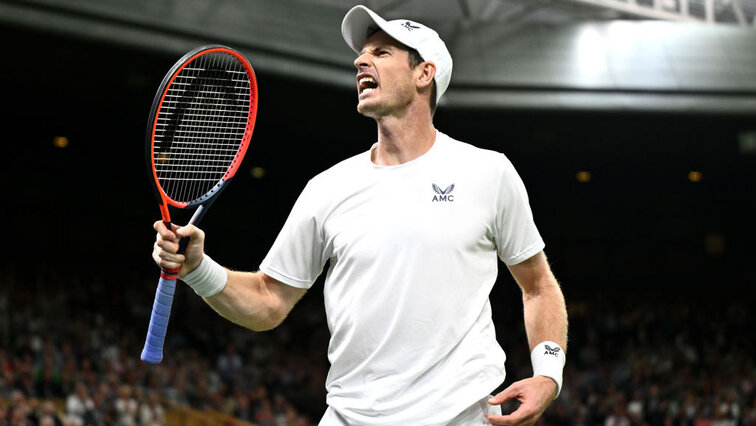 Andy Murray am Donnerstag in Wimbledon Andy Murray am Donnerstag in Wimbledon