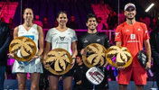Die Champions in Miami: Gemma Triay, Delfi Brea, Fede Chingotto und Alejandro Galan
