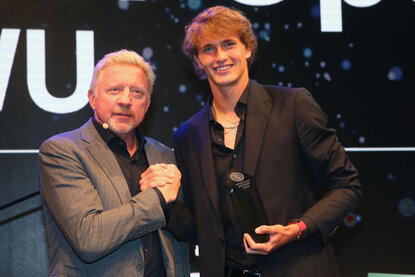 Kennen einander gut: Boris Becker und Alexander Zverev Kennen einander gut: Boris Becker und Alexander Zverev