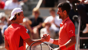 Aleksandar Kovacevic fordert in der dritten Runde Novak Djokovic zum Duell.