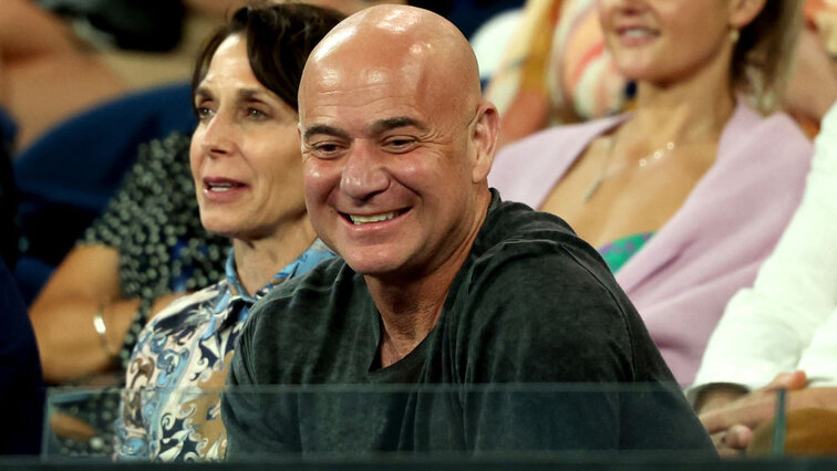 Andre Agassi am Sonntag in der Rod Laver Arena
