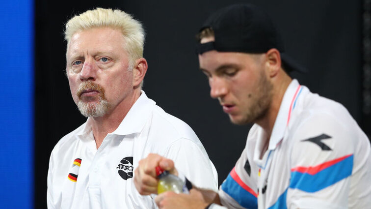 Boris Becker und jan-Lennard Struff beim ATP Cup Boris Becker and jan-Lennard Struff at the ATP Cup