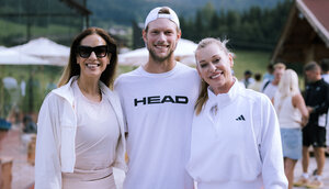 Kabarettistin Nina Hartmann, Profi Neil Oberleitner, Babsi Schett.