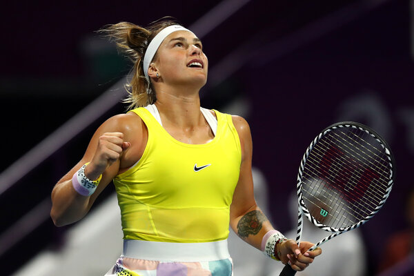Und eine Löwin auf dem Court: Aryna Sabalenka