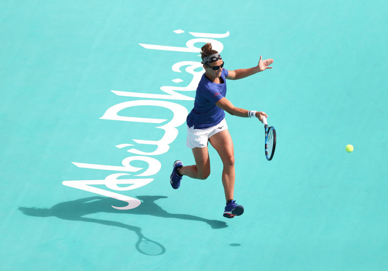 Kirsten Flipkens at the WTA tournament in Abu Dhabi