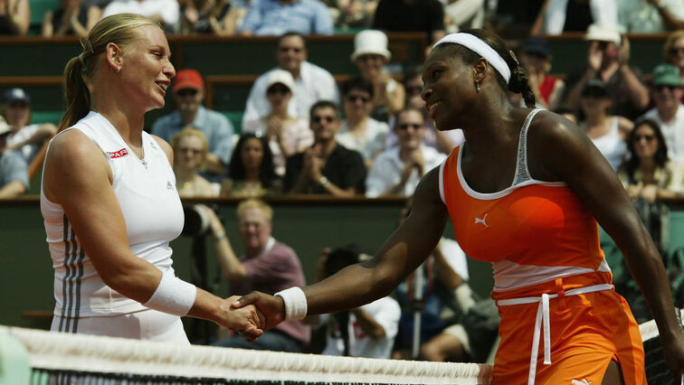 Babsi Schett und Serena Williams dereinst in Roland Garros