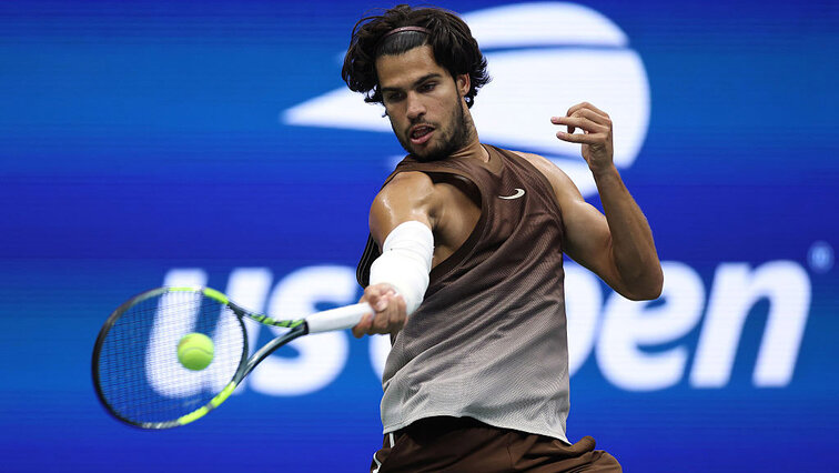 Carlos Alcaraz am Montag in Flushing Meadows