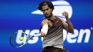 Carlos Alcaraz am Montag in Flushing Meadows