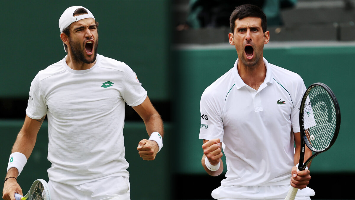 Wimbledon-Endspiel 2021 live Novak Djokovic gegen Berrettini im Re-Live · tennisnet