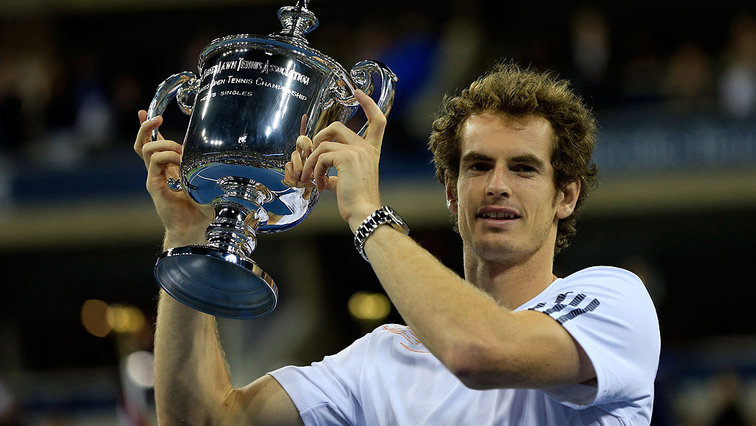 Andy Murray with his first major trophy in 2012