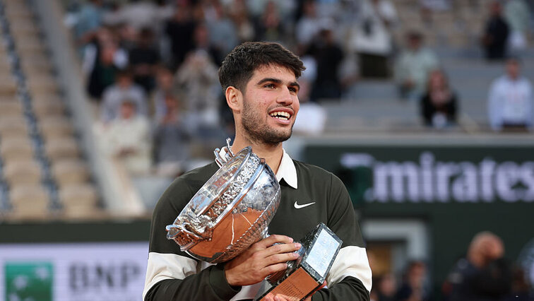Carlos Alcaraz hat auch sein fünftes Grand-Slam-Finale gewinnen können. Carlos Alcaraz hat auch sein fünftes Grand-Slam-Finale gewinnen können.