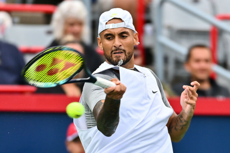 Nick Kyrgios steht nach einem Zweisatz-Erfolg über Sebastian Baez in der zweiten Runde von Montreal
