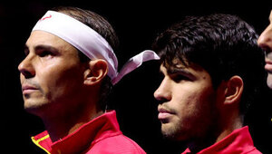 Rafael Nadal und Carlos Alcaraz gemeinsam im spanischen Davis-Cup-Team