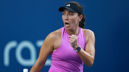Trotz deutlicher Führungen machte es Jessica Pegula in ihrem Viertelfinale gegen Leyla Fernandez noch einmal spannender als nötig. Getty Images