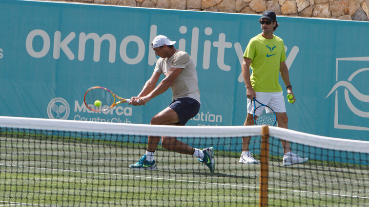 Rafael Nadal und Carlos Moya beim Training auf Mallorca