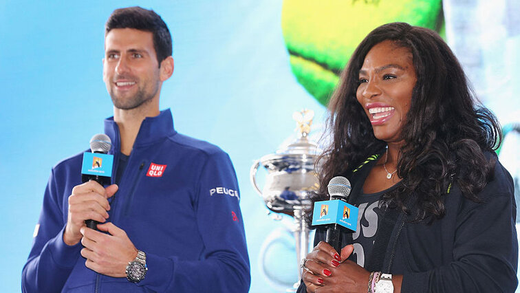 Novak Djokovic und Serena Williams bei den Australian Open 2016